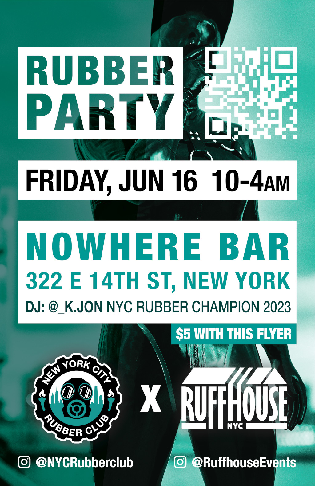 Join us for a rubber filled fun night at Nowhere Bar in Manhattan!